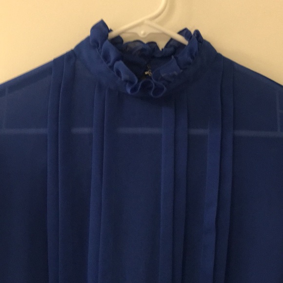 Vintage Beautiful Blue sheer dress - Picture 2 of 7